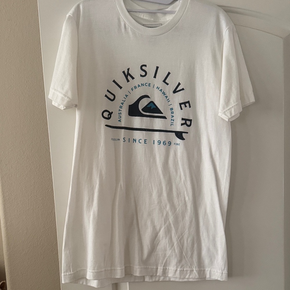 Quiksilver White Logo Tee